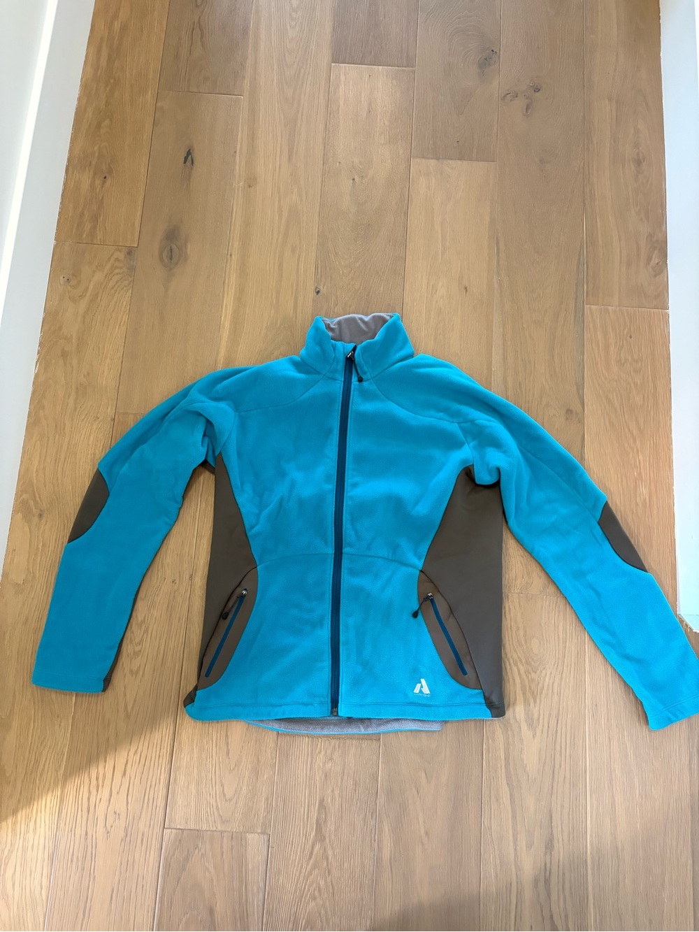 Eddie Bauer Teal and Gray Fleece Jacket